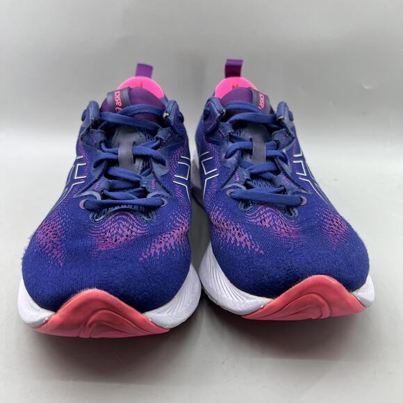 ASICS Gel Cumulus 25 Shoes Womens Size 9.5 Navy Purple Pink Running Sneakers - Picture 2 of 11